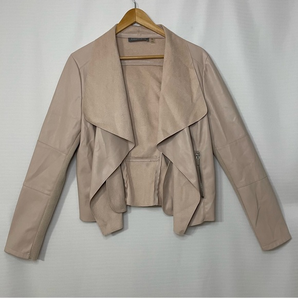 bagatelle Jackets & Blazers - Bagatelle Faux Leather Drape Front Jacket - Women’s Medium